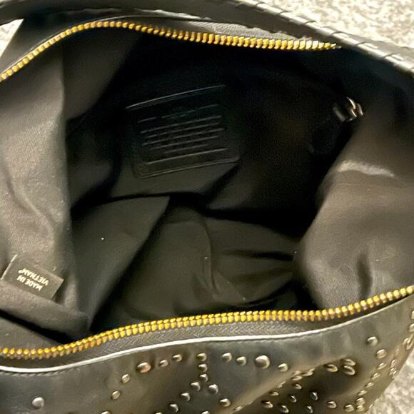 Coach Studded Celeste hobo bag black leather *EUC* - Picture 3 of 7